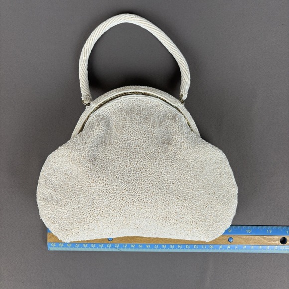 👜 Vintage Hand Made Pearl Handbag Hong Kong – Old Money Unique One Of A Kind - Picture 9 of 11